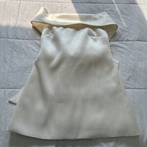 Amsale Off-The-Shoulder Shift Dress| IVORY